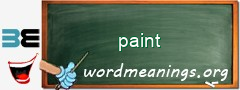 WordMeaning blackboard for paint